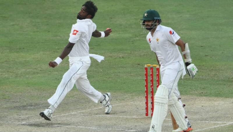 Azhar Ali's (R) dismissal brought Pakistan on the mat &copy; Getty Images 