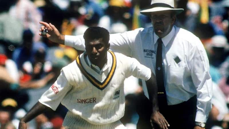 Hair no-balled Muralitharan and created controversy &Acirc;&copy; Getty Images