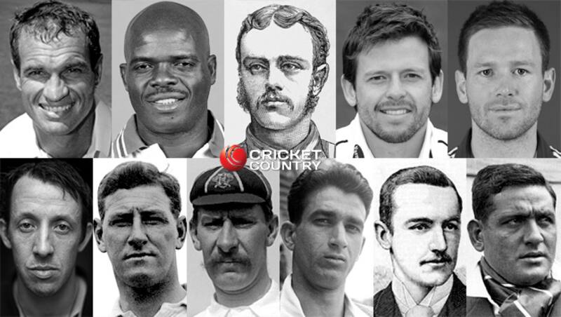 Top, from left: Kepler Wessels, Clayton Lambert, Billy Murdoch, Ed Joyce, Eoin Morgan Bottom, from left: Luke Ronchi, Sammy Woods, Albert Trott, Abdul Hafeez Kardar, JJ Ferris, Amir Elahi @Getty Images