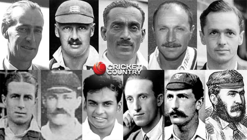 Top, from left: Alan Melville, Frank Mann, CK Nayudu, Dave Houghton, George Mann, Johnny Douglas, Percy Sherwell (courtesy: Wikimedia Commons), Naimur Rahman, Freddie Calthorpe, Aubrey Smith, James Lillywhite Jr @Getty Images