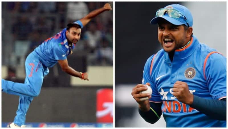 Amit Mishra (L) Suresh Raina &Acirc;&copy; IANS, Getty Images