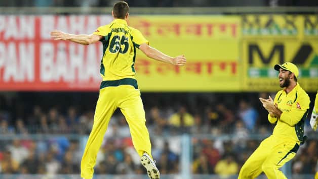 Jason Behrendorff finished with 4 for 21 © AFP