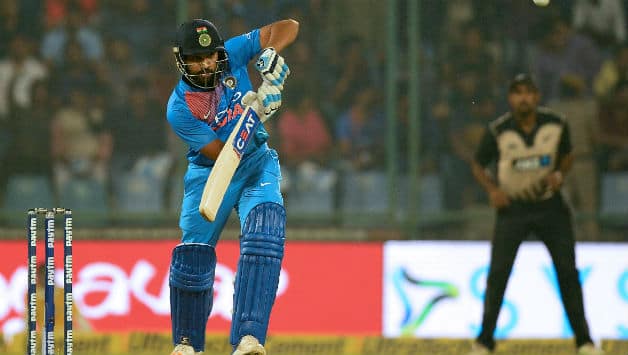 Rohit scored 80 despite starting off slowly © AFP