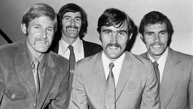 From left: Ross Edwards, Dennis Lillee, Paul Sheahan, and Greg Chappell © Getty Images