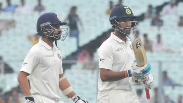 Ajinkya Rahane and Cheteshwar Pujara who were saved from some scares by Lahiru Gamage and Lakmal, would look to rebuild India's innings © IANS