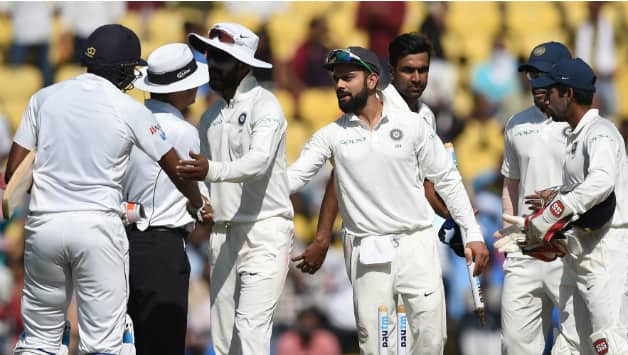 India have now confirmed at least a draw in the series and will be the favourites for the third Test at Delhi © AFP