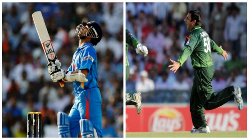 सचिन तेंदुलकर को आउट करने के बाद खुशी मनाते सईद अजमल © Getty Images