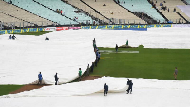 Eden Gardens being covered on Day 1 of India vs Sri Lanka Test &Acirc;&copy; AFP