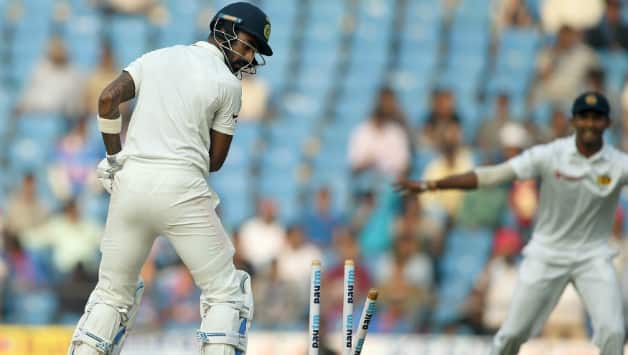 Lahiru Gamage got rid of an in-form KL Rahul for 7 © AFP