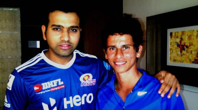 Rohit Sharma with Siddesh Lad (Photo Courtesy: Siddesh Lad Facebook profile)