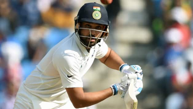 Rohit Sharma played a Test after 13 months and shone with the bat © AFP