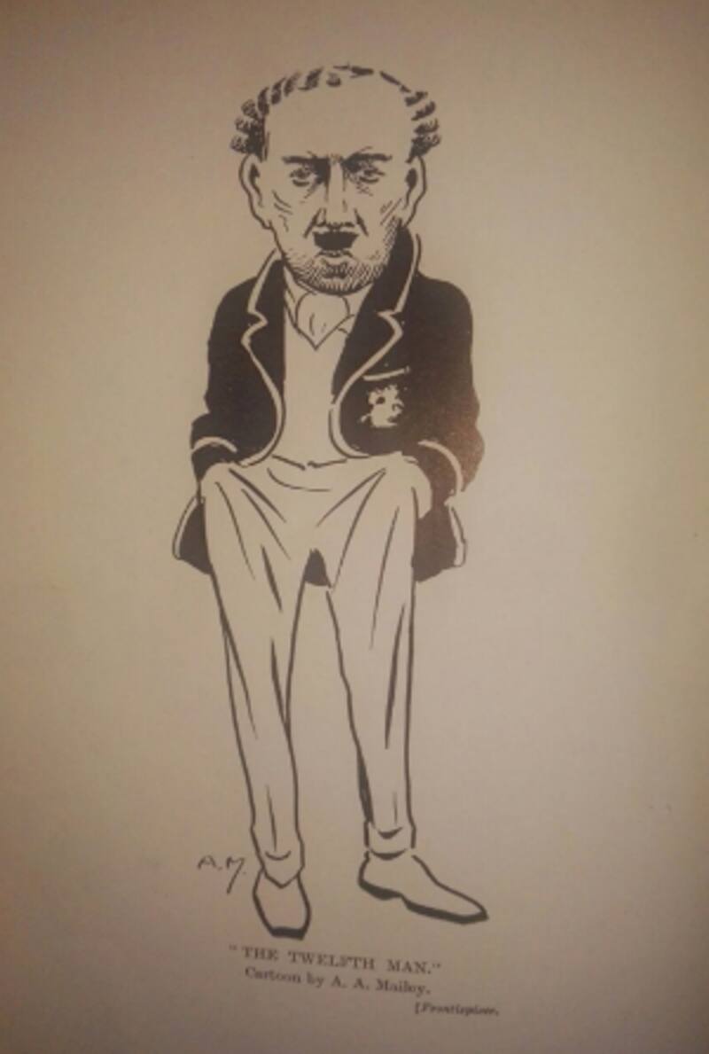 Arthur Mailey&acirc;s sketch of Percy Fender 