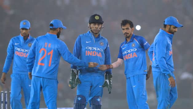 Yuzvendra Chahal celebrates after picking a wicket © AFP