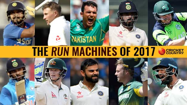 Top, from left: Kedar Jadhav, Joe Root, Fakhar Zaman, KL Rahul, Paul Stirling Bottom, from left: Rohit Sharma, Steven Smith, Virat Kohli, AB de Villiers, Cheteshwar Pujara