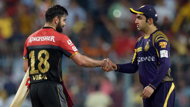 Virat Kohli, Gautam Gambhir during IPL 10 © AFP