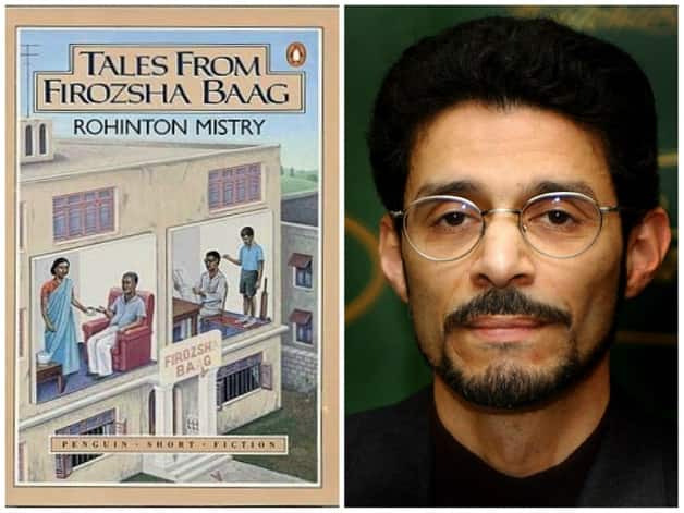 Left: Cover of Tales from Firozsha Baag (courtesy: Wikimedia Commons) Right: Rohinton Mistry © Getty Images