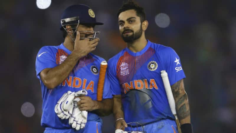 MS Dhoni (left) and Virat Kohli had a meeting with the CoA &copy; Getty Images