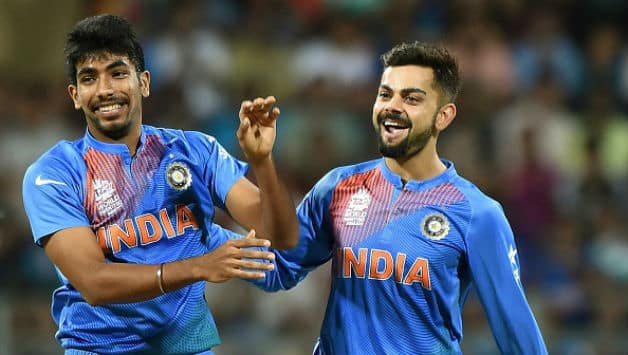 Jasprit Bumrah (L) and Virat Kohli © Getty Images