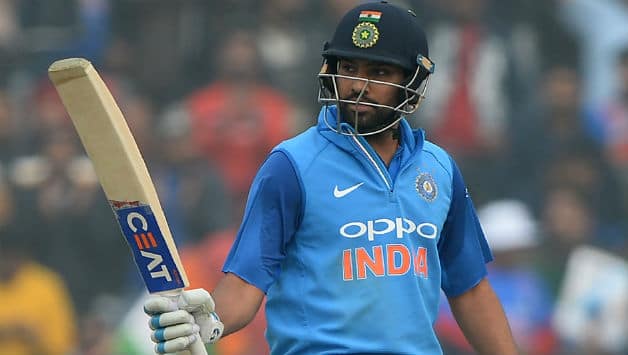 Rohit Sharma scored his first 50 as India captain © AFP