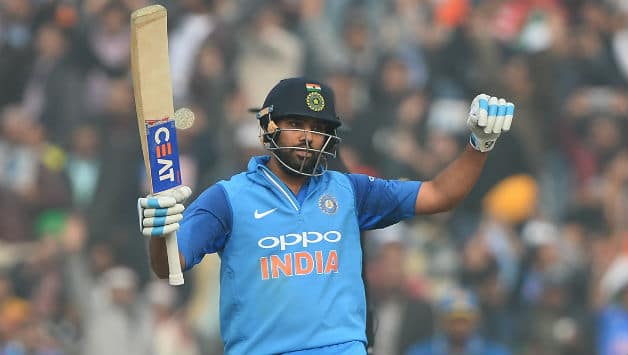 Rohit Sharma scored his third score of 200 in ODIs © AFP