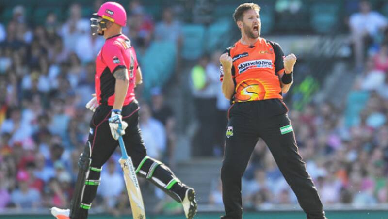 Andrew Tye registered his 3rd T20I hat-trick (Image courtesy: Getty)