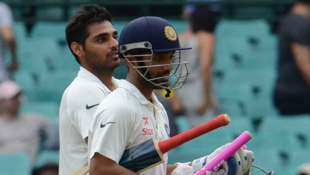 Bhuvneshwar Kumar and Ajinkya Rahane © AFP