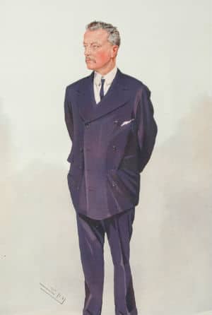 Abe Bailey, as caricatured by Spy (Leslie Ward) in Vanity Fair, 1908 (courtesy: Wikimedia Commons)