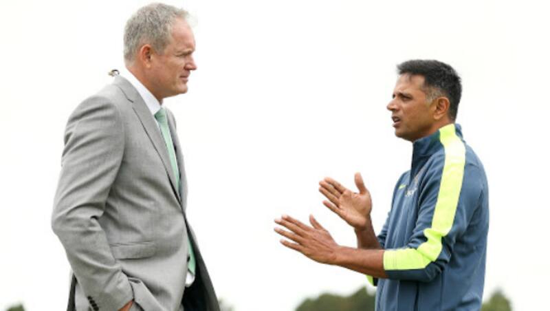 Rahul Dravid (R), India U-19 coach &Acirc;&copy; Getty Images