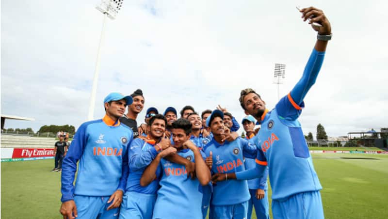 Team India celebrating victory over Australia with a selfie &Acirc;&copy; Getty Images