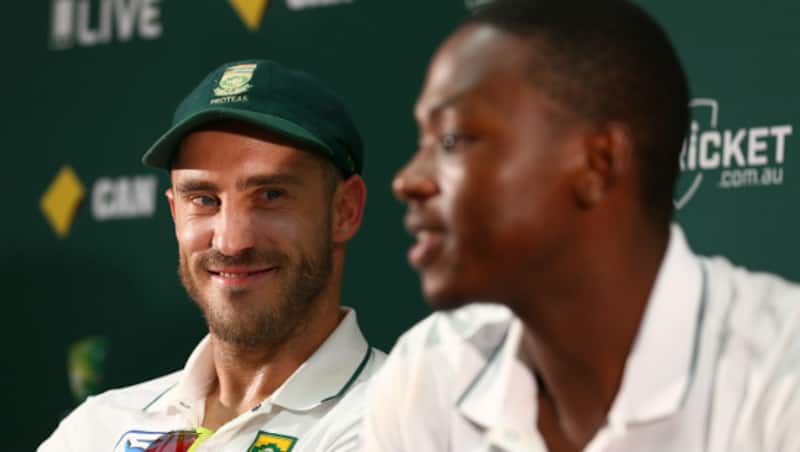 Faf du Plessis (left) and Kagiso Rabada &Acirc;&copy; Getty Images
