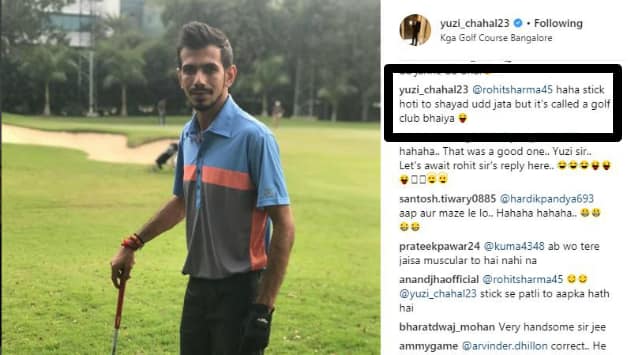 Chahal replied Rohit in style.Picture courtesy: Yuzvendra Chahal's instagram account