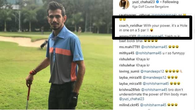 Coach Sridhar's comments. Picture courtesy: Yuzvendra Chahal's instagram account