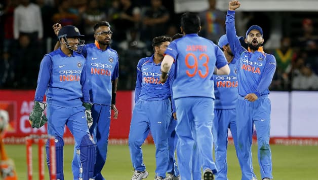 Kuldeep Yadav and Rohit Sharma starred in India's victory © AFP