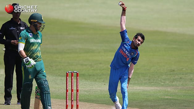 Yuzvendra Chahal claimed key wickets of Aiden Markram and Quinton de Kock © AFP