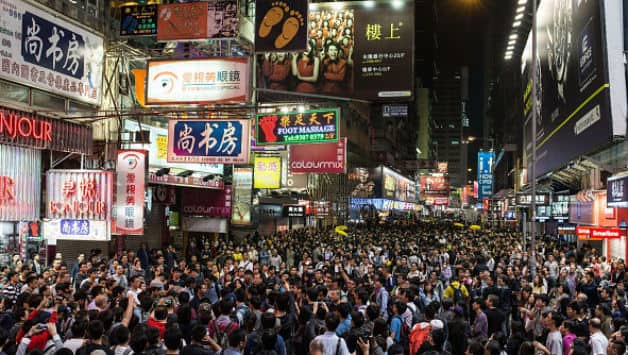 Mong Kok area in Hong Kong (Image courtesy: AFP)