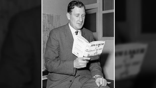 Jim Laker with his controversial autobiography © Getty Images