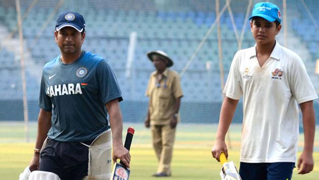 Sachin Tendulkar and Arjun Tendulkar © Getty Images