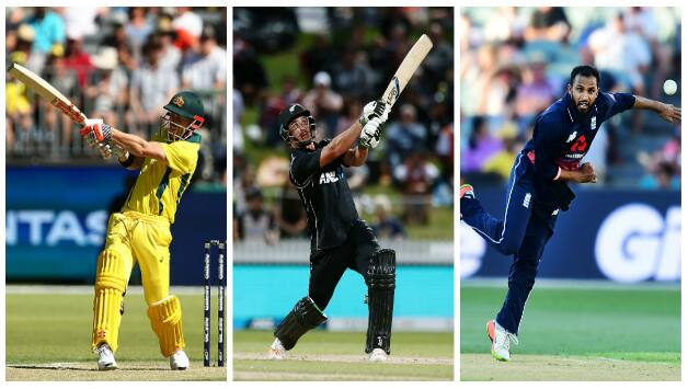 David Warner, Colin de Grandhomme and Adil Rashid © Getty Images