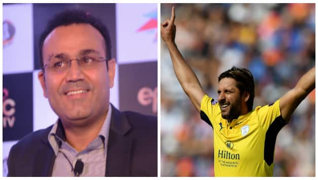 Virender Sehwag and Shahid Afridi © Getty Images and IANS