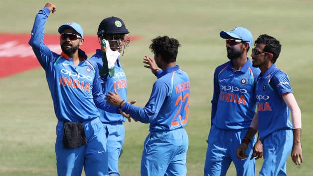 Kuldeep Yadav was pick of the bowler's for India, claiming 3 for 34 © AFP