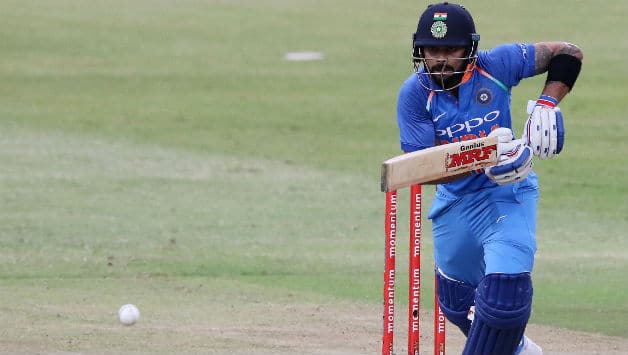 Virat Kohli recorded his 46th ODI half-century to India in hunt © AFP