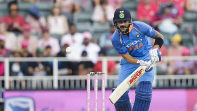 Virat Kohli scored his 46th ODI half-century; this was also his fifth 50+ score on this tour © AFP
