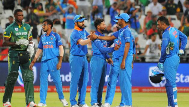 Kuldeep Yadav recorded figures 4 for 23 in India's 124-run win © AFP