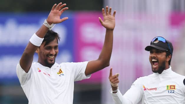 Suranga Lakmal struck early on Day One of 1st Test © AFP