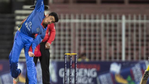 Mujeeb took a fifer against Zimbabwe © AFP