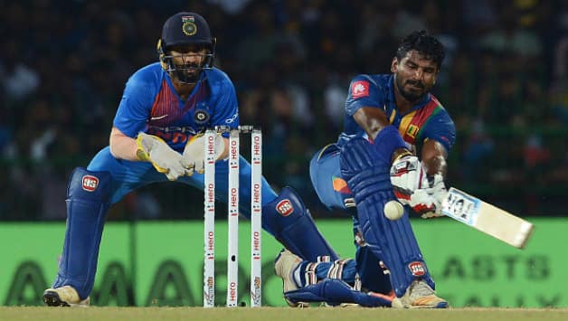 Kusal Perera slammed a 37-ball 66 to keep Sri Lanka in the hunt © AFP