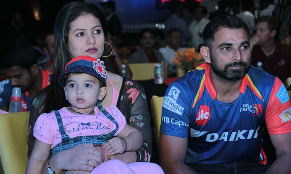 Mohammed Shami with wife Hasin Jahan and daughter © Getty Images