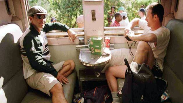 Justin Langer (left) and Steve Waugh, explorers forever, had their dose of leonine micturition © Getty Images