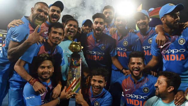 India won the Nidahas T20I tri series in Sri Lanka (photo - getty)