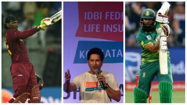 Chris Gayle, Sachin Tendulkar and Hashim Amla © Getty Images and CC Reporter Image